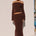 ANNELIESE KNIT MAXI SKIRT - CHOCOLATE