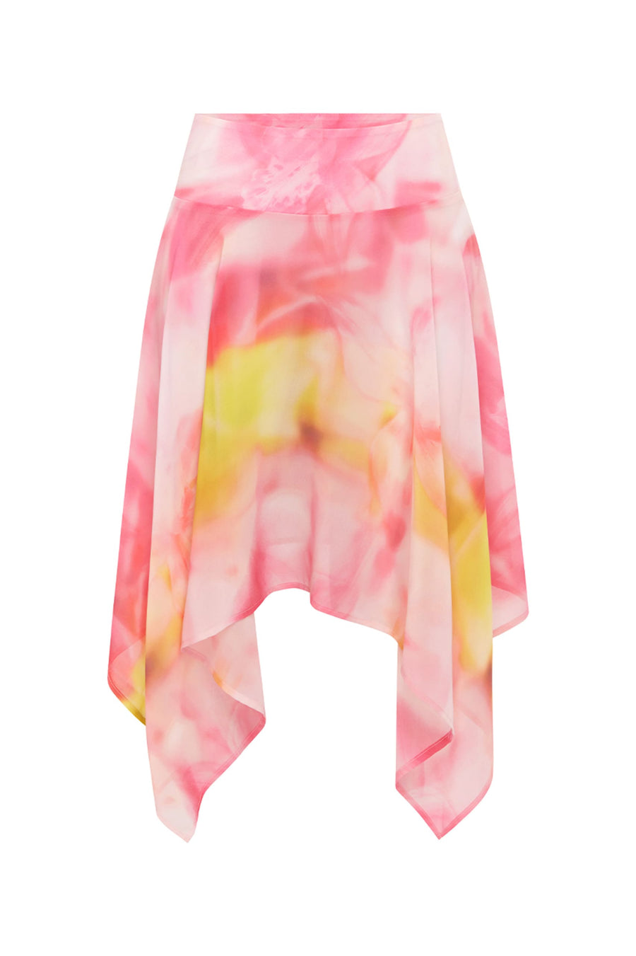 ASHA HANDKERCHIEF MIDI SKIRT - SORELLA PINK