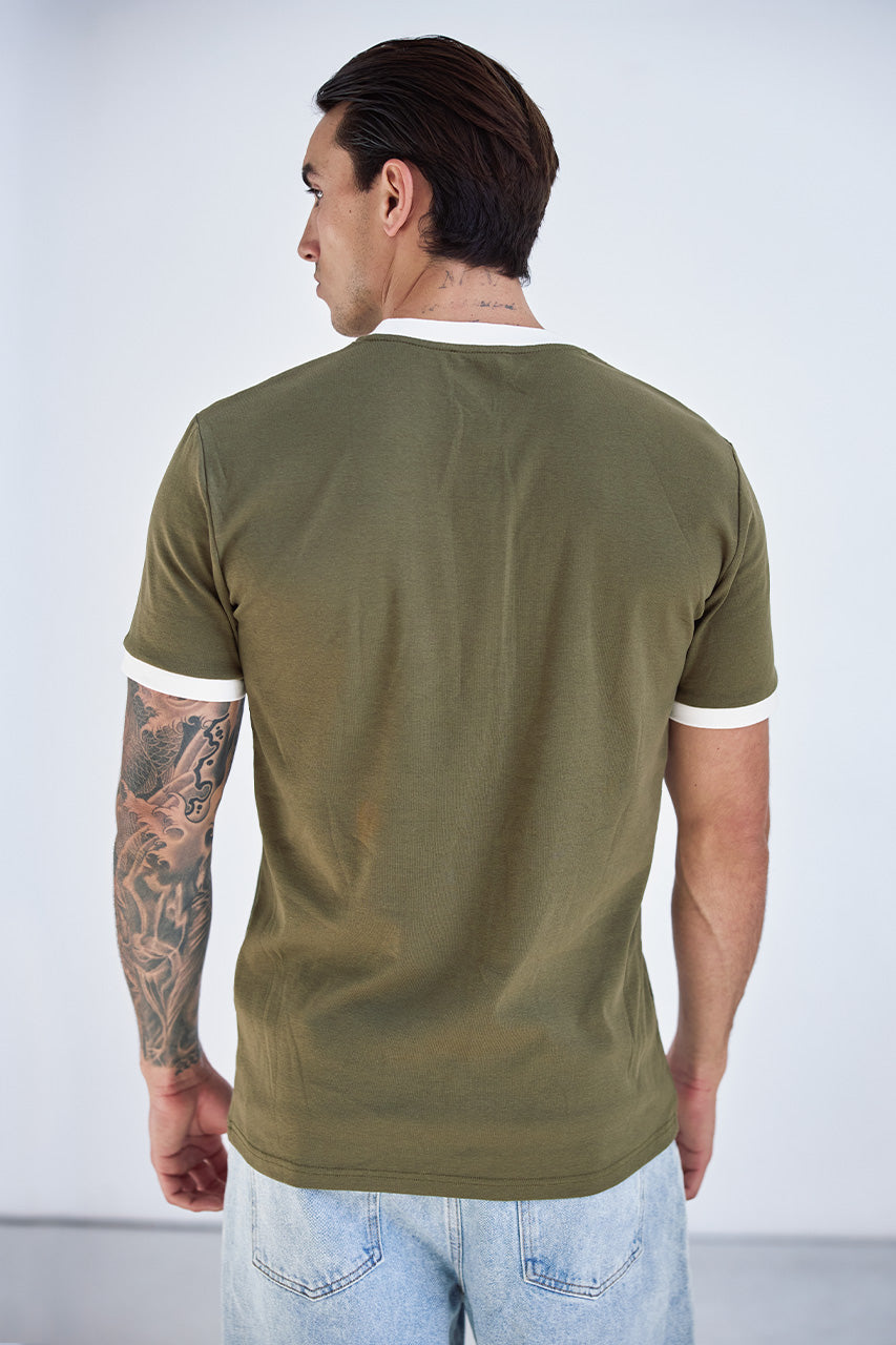 CAYDEN FITTED T-SHIRT - KHAKI