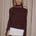 CRUISA LONG SLEEVE SCARF TOP - BITTER CHOCOLATE