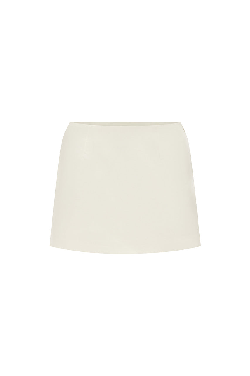 HARTLEY LOW RISE MINI SKIRT - IVORY