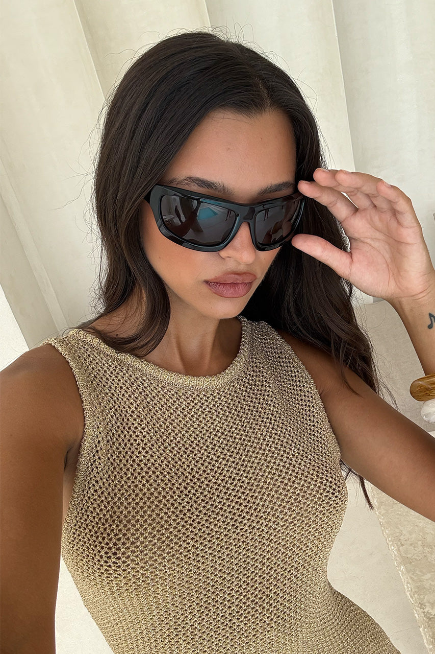 ARIYA SLEEVELESS MINI DRESS - GOLD