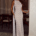JANIE BOAT NECK MAXI DRESS - WHITE