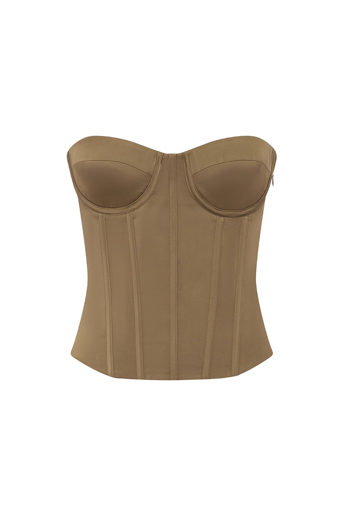 JULIETTE STRAPLESS BUSTIER - TAUPE