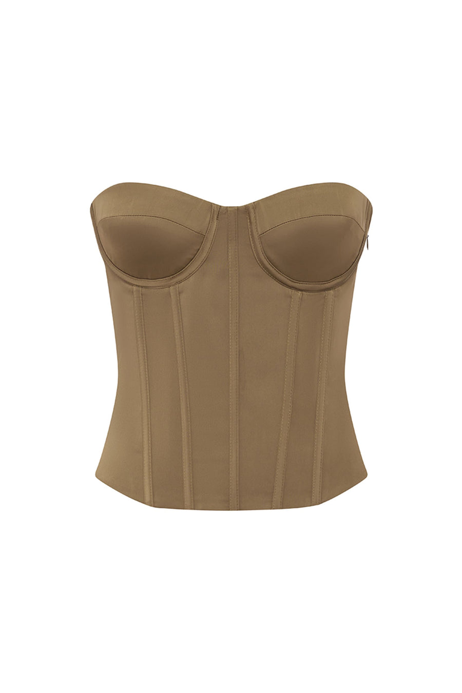 JULIETTE STRAPLESS BUSTIER - TAUPE