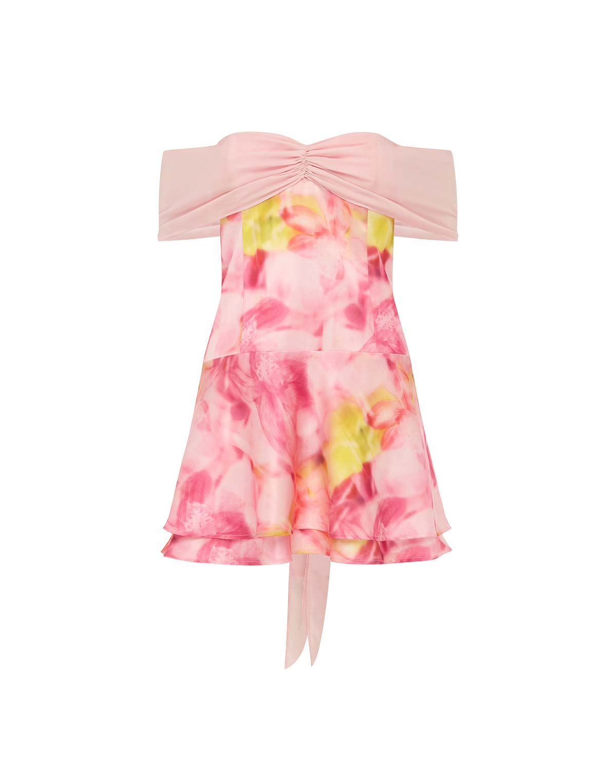 KADIE OFF SHOULDER MINI DRESS - SORELLA PINK