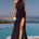 KESARI HIGH NECK MAXI DRESS - BLACK