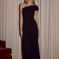 LARA ONE SHOULDER MAXI DRESS - BLACK