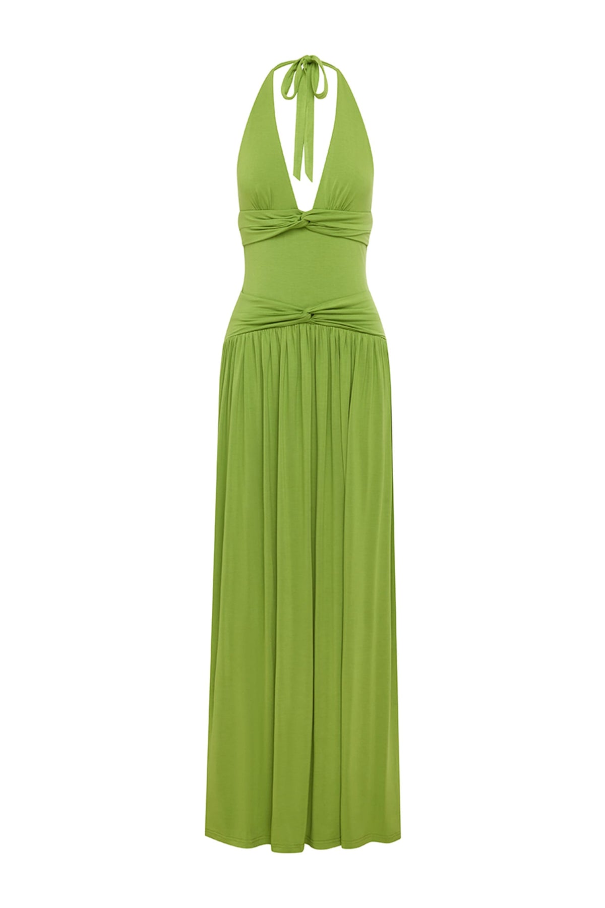 LEENA HALTER MAXI DRESS - PALM