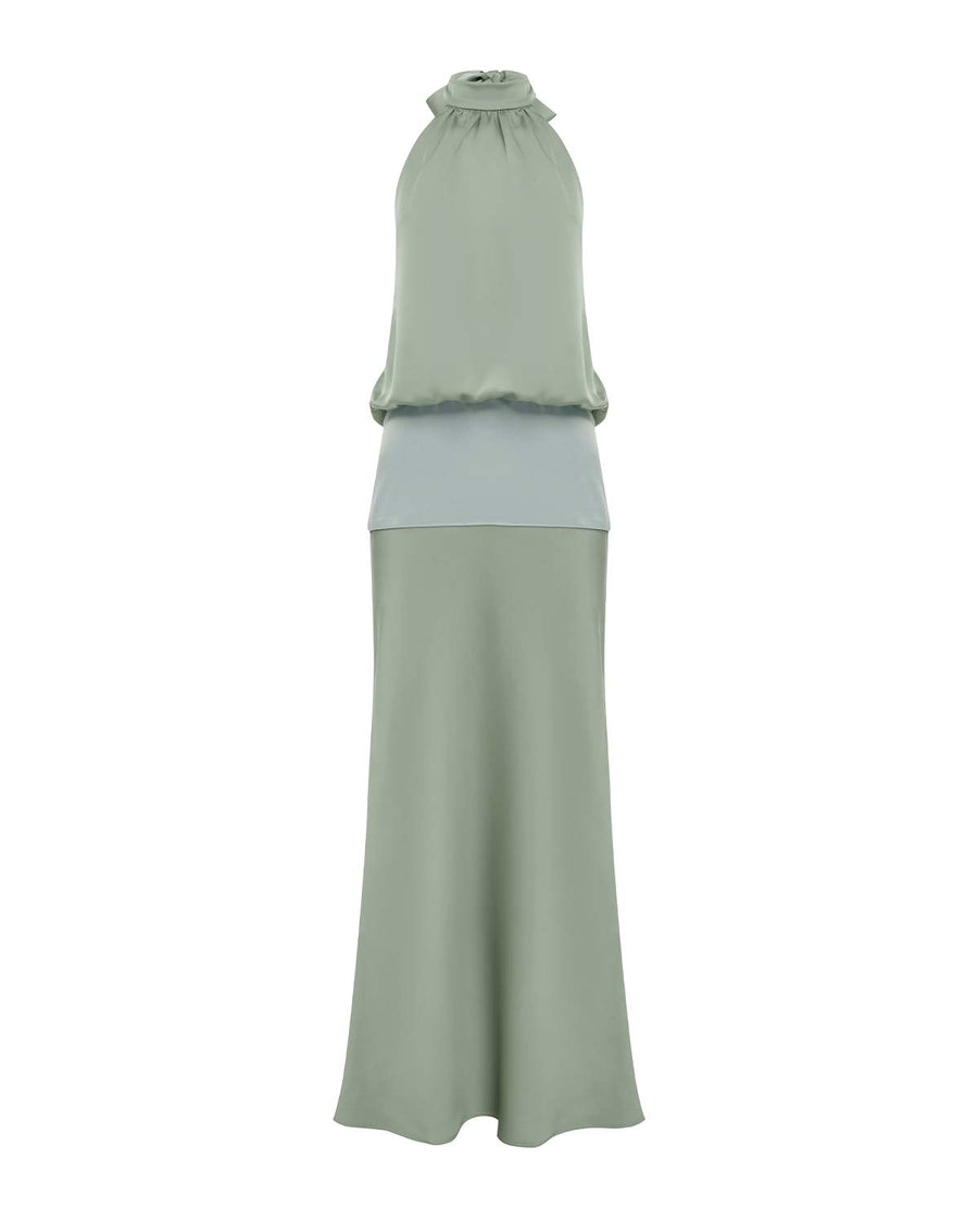 LILIETTE HALTER MAXI DRESS - SAGE