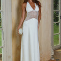 LILITH HALTER MAXI DRESS - PEARL