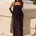 LILLIE CORSET MAXI DRESS - BLACK