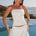 LOANA LACE TRIM STRAPLESS TOP - WHITE