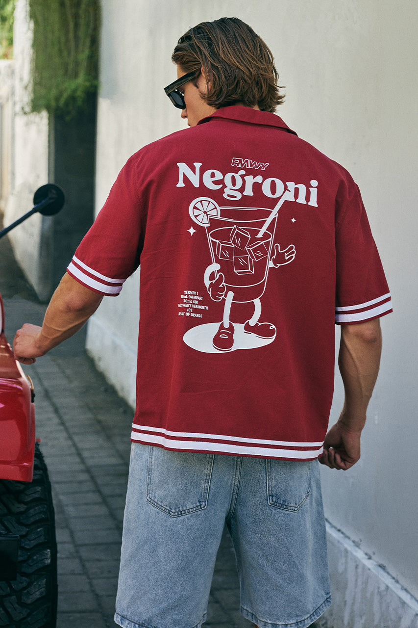 NEGRONI GRAPHIC SHIRT - RED/WHITE