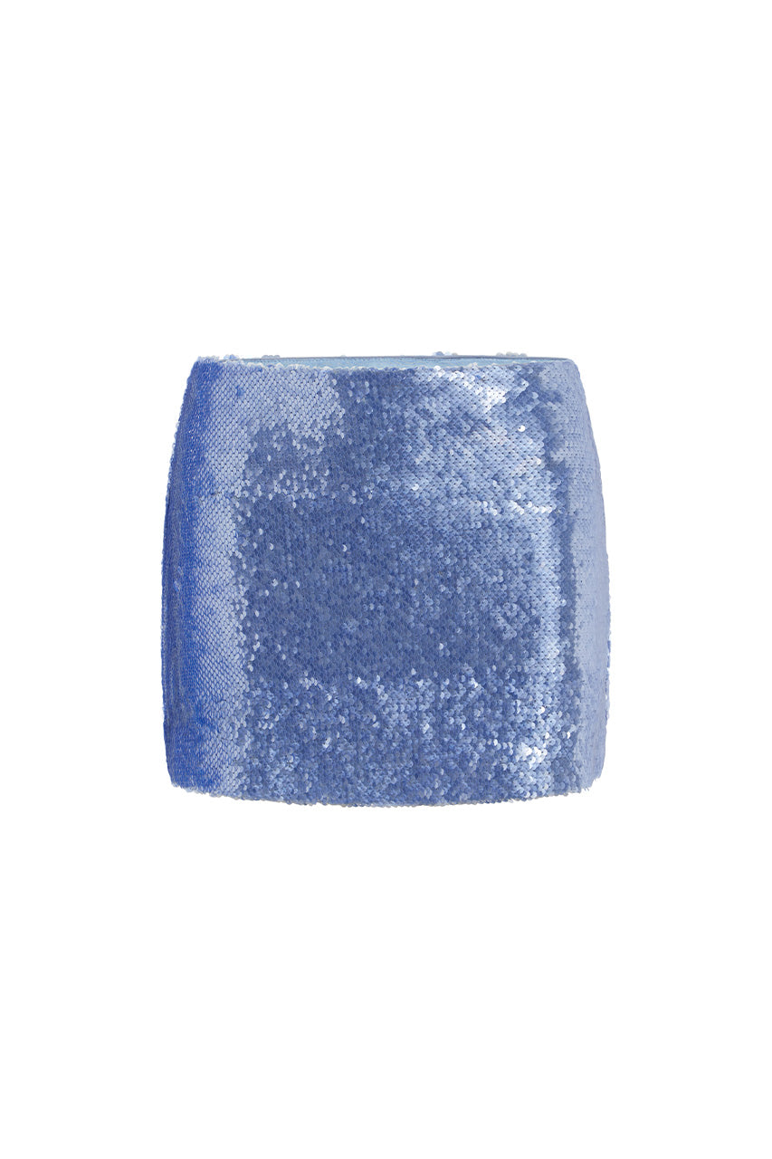 OCEANA SEQUIN MINI SKIRT - BLUEBELL
