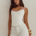 VALERIE LACE TRIM BUSTIER - WHITE