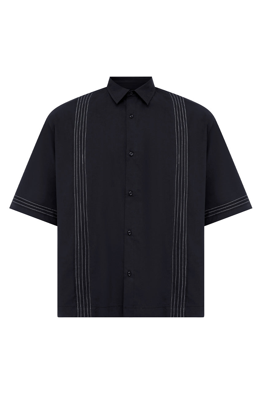 WESTERN SHORT SLEEVE SHIRT - BLACK